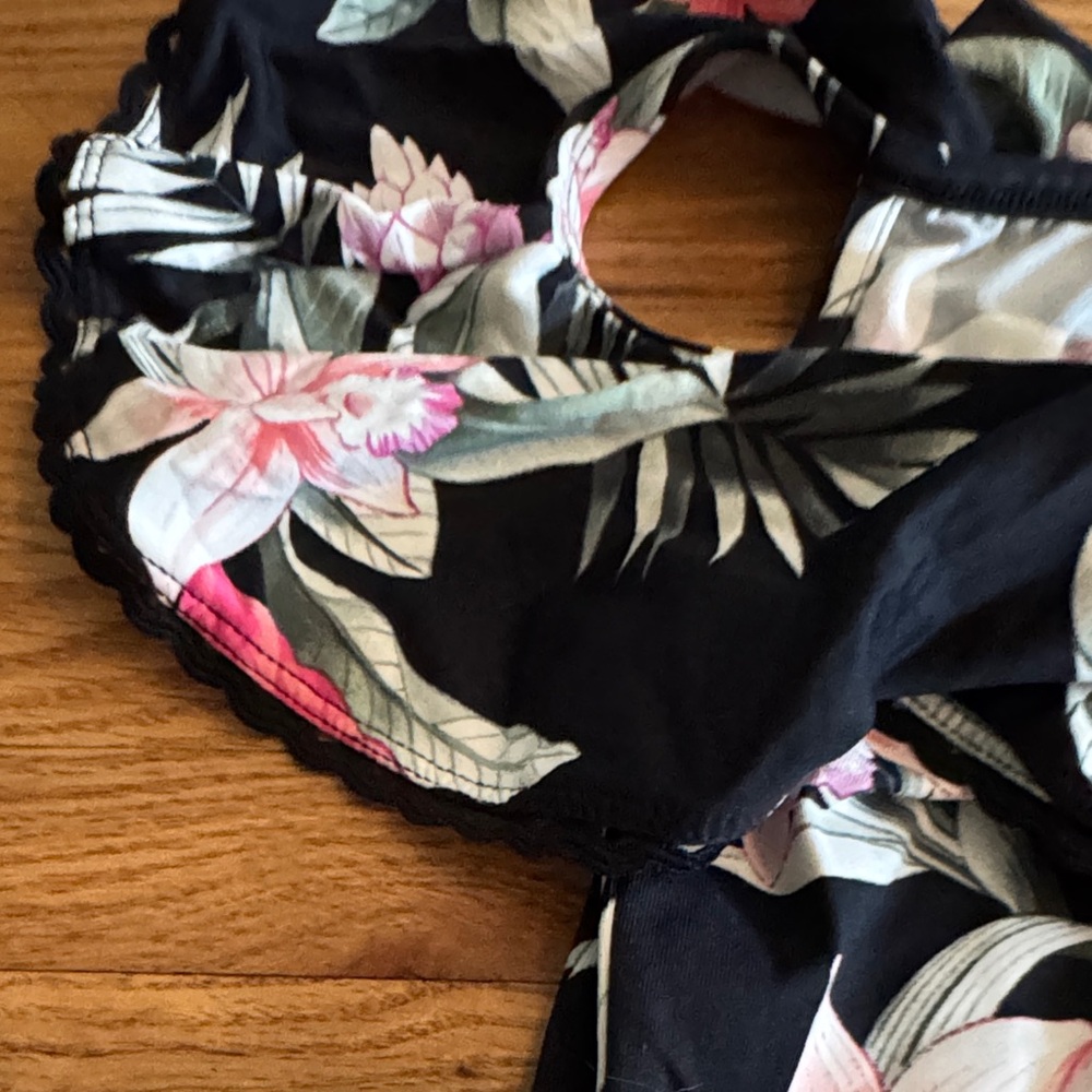 Tommy Bahama Floral Black and Pink Dress - Picture 3 of 3